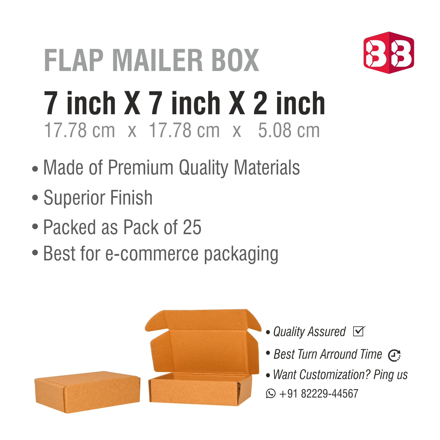 Buy 7x7x2 Flap Box – Top Pick for Gift Packaging